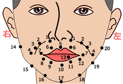 口周りのほくろ